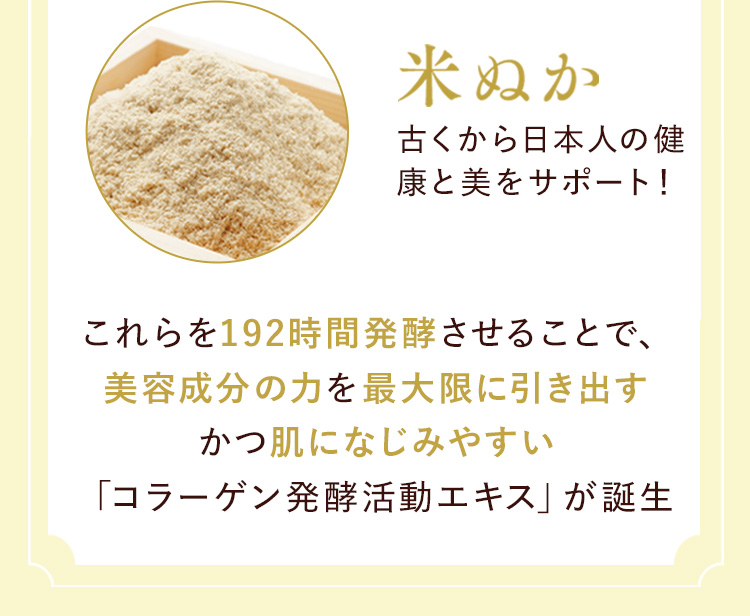 国産大豆・米ぬかを192時間発酵